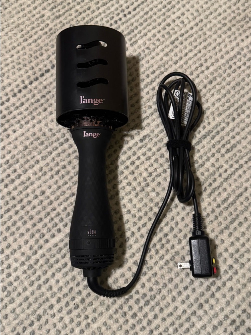 Lange Black Hairstyling Hot Air Brush